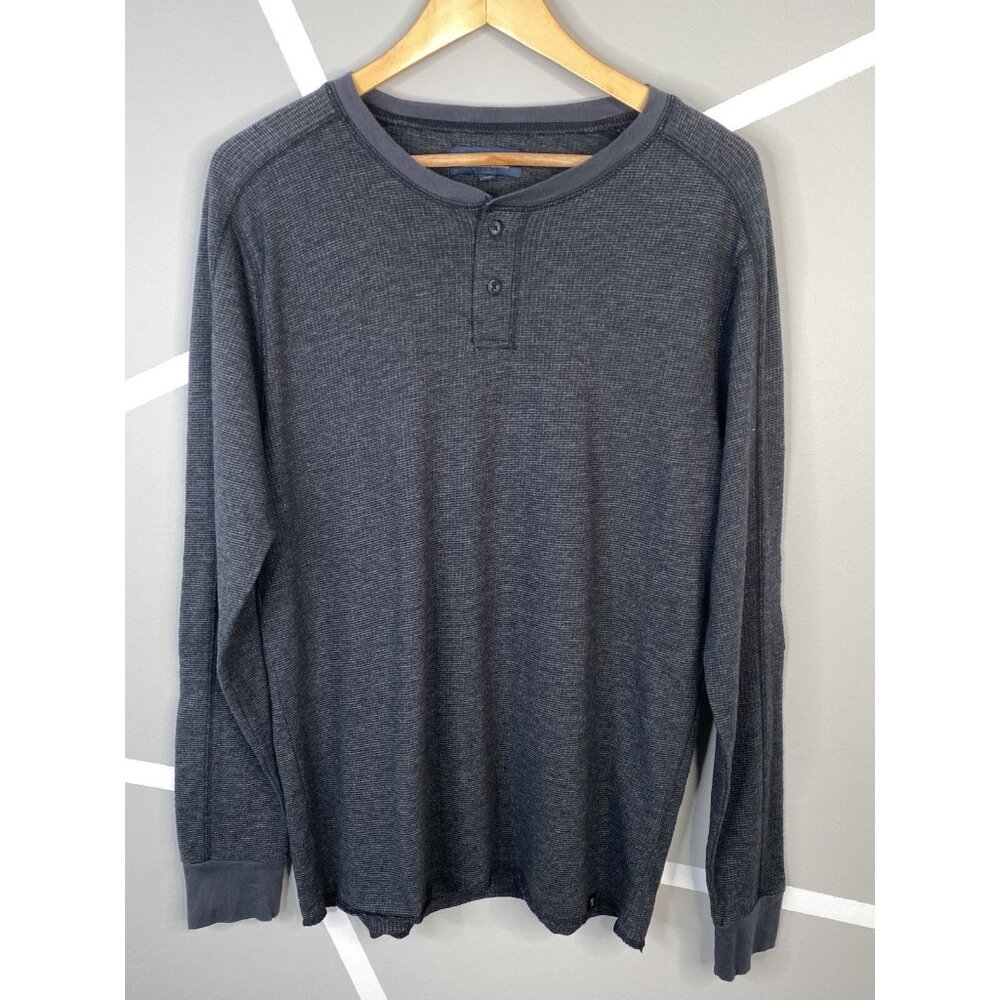 Roark 2 Button Henley Range Rat Slub Waffle Pullover Charcoal Gray Men’s Large